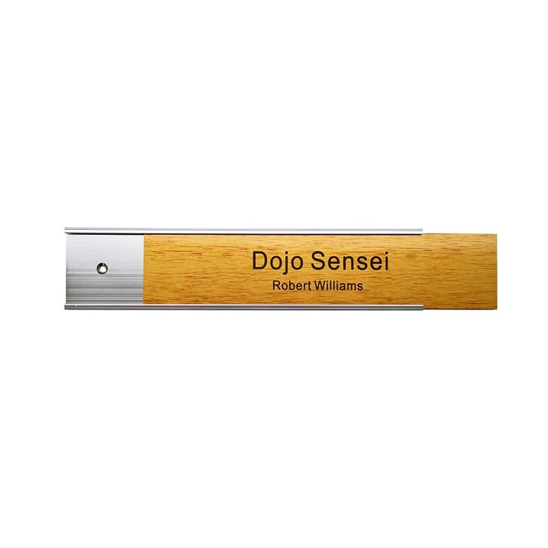 Icomecn Nameplate Holder Wall or Door 2 Pack (Silver, 2" x 8") - Image 2